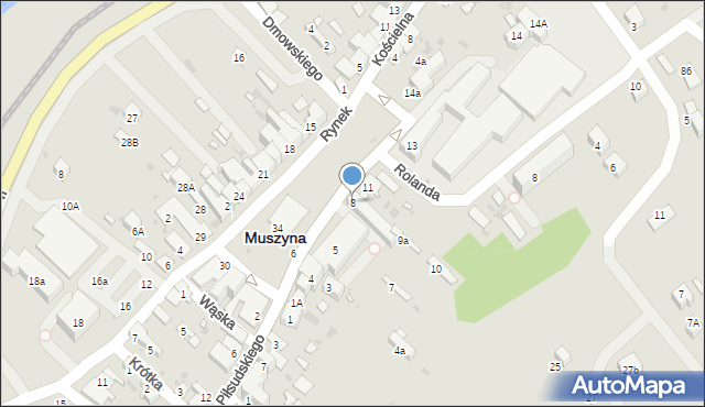 Muszyna, Rynek, 8, mapa Muszyna