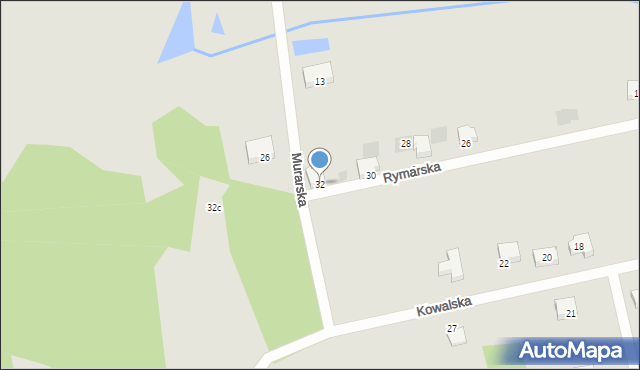 Myszków, Rymarska, 32, mapa Myszków