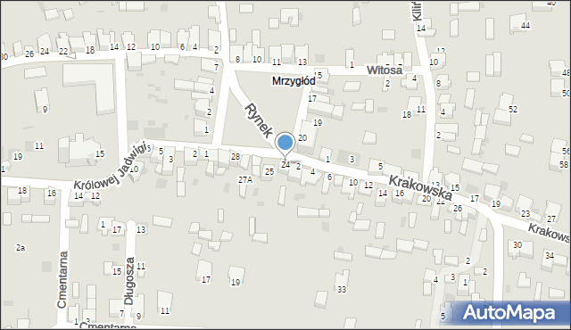 Myszków, Rynek, 24, mapa Myszków