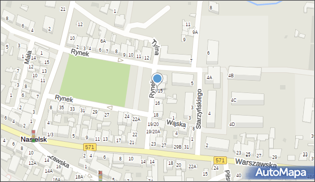 Nasielsk, Rynek, 13/15, mapa Nasielsk