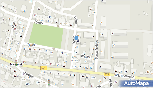 Nasielsk, Rynek, 15, mapa Nasielsk