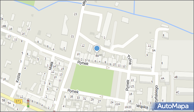 Nasielsk, Rynek, 6A, mapa Nasielsk