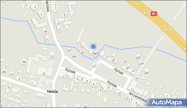 Nekla, Rynek, 17D, mapa Nekla