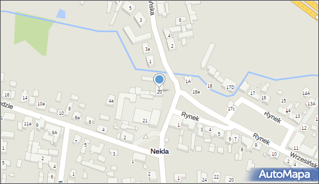 Nekla, Rynek, 20, mapa Nekla