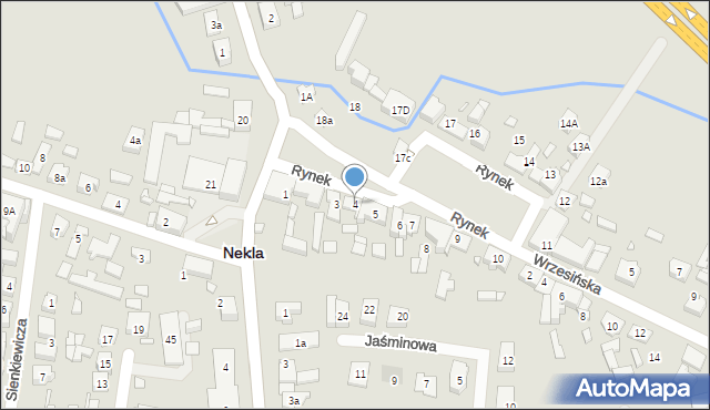 Nekla, Rynek, 4, mapa Nekla