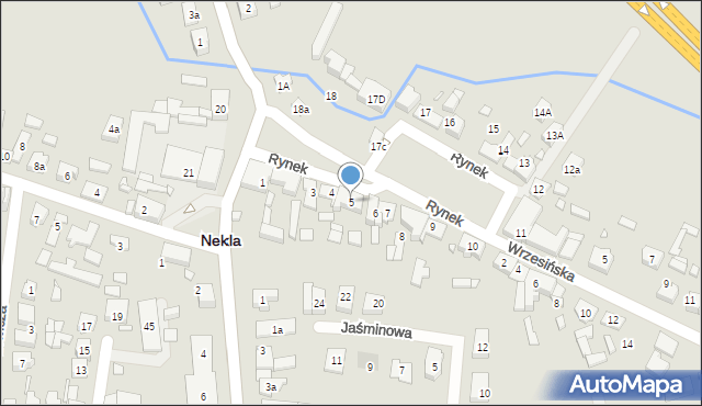 Nekla, Rynek, 5, mapa Nekla