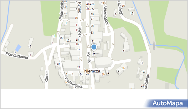 Niemcza, Rynek, 27, mapa Niemcza