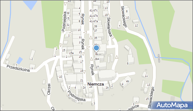 Niemcza, Rynek, 30, mapa Niemcza