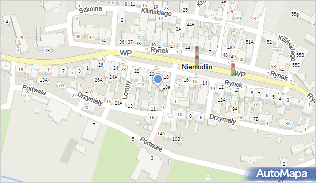 Niemodlin, Rynek, 19A, mapa Niemodlin