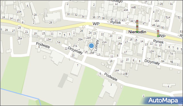 Niemodlin, Rynek, 23A, mapa Niemodlin