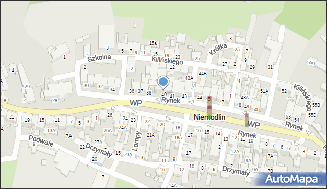 Niemodlin, Rynek, 40, mapa Niemodlin