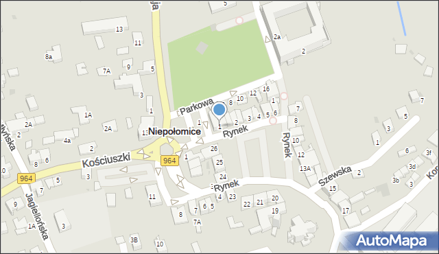 Niepołomice, Rynek, 1, mapa Niepołomice