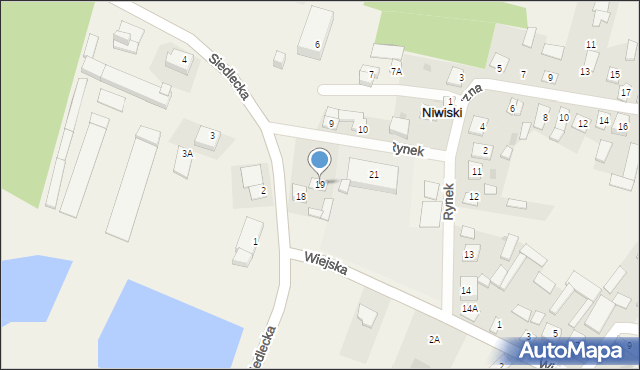 Niwiski, Rynek, 19, mapa Niwiski