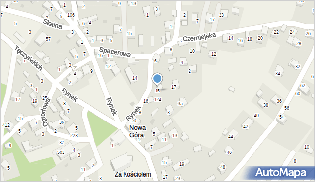 Nowa Góra, Rynek, 15, mapa Nowa Góra