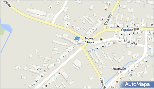 Nowa Słupia, Rynek, 1, mapa Nowa Słupia