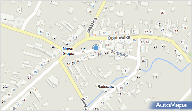 Nowa Słupia, Rynek, 19, mapa Nowa Słupia