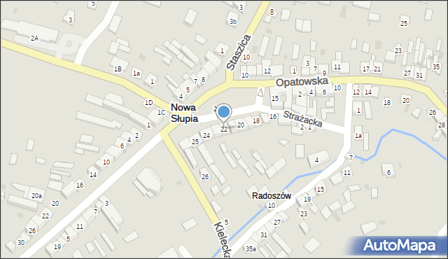 Nowa Słupia, Rynek, 22, mapa Nowa Słupia