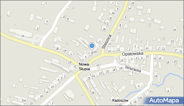 Nowa Słupia, Rynek, 8, mapa Nowa Słupia