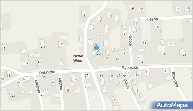 Nowa Wieś, Rybnicka, 10, mapa Nowa Wieś