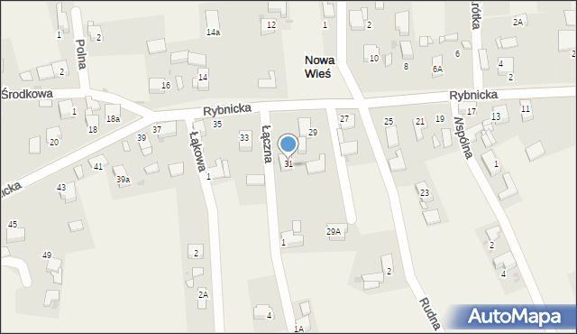 Nowa Wieś, Rybnicka, 31a, mapa Nowa Wieś