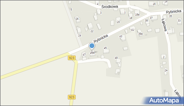Nowa Wieś, Rybnicka, 45A, mapa Nowa Wieś