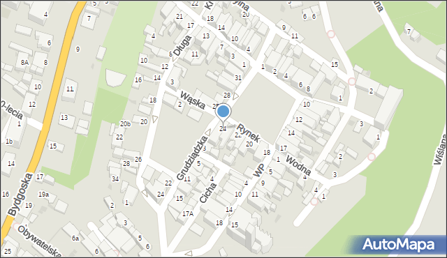 Nowe, Rynek, 24, mapa Nowe