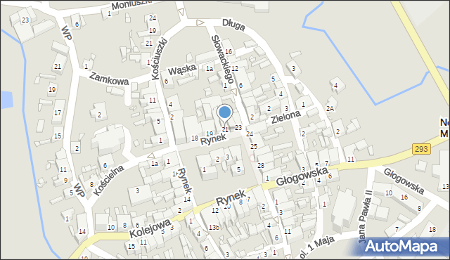 Nowe Miasteczko, Rynek, 21, mapa Nowe Miasteczko