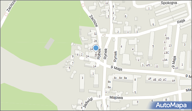 Nowogród Bobrzański, Rynek, 20, mapa Nowogród Bobrzański