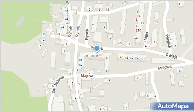 Nowogród Bobrzański, Rynek, 8e, mapa Nowogród Bobrzański