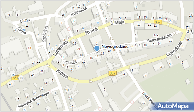 Nowogrodziec, Rynek, 14, mapa Nowogrodziec