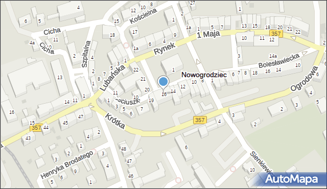 Nowogrodziec, Rynek, 16, mapa Nowogrodziec