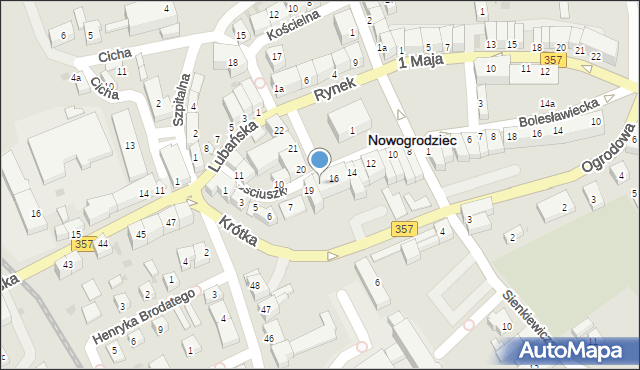 Nowogrodziec, Rynek, 18, mapa Nowogrodziec