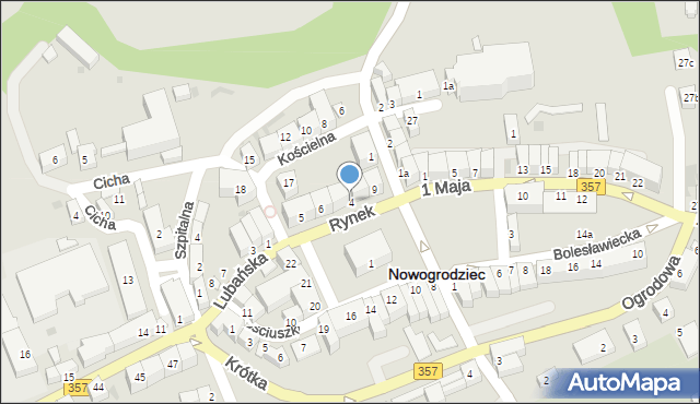 Nowogrodziec, Rynek, 4, mapa Nowogrodziec