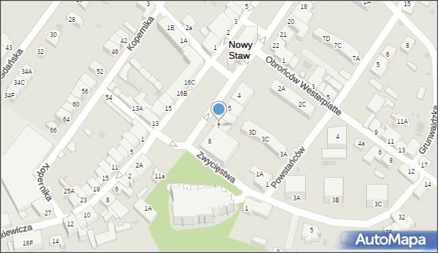 Nowy Staw, Rynek Kościuszki Tadeusza, gen., 7, mapa Nowy Staw