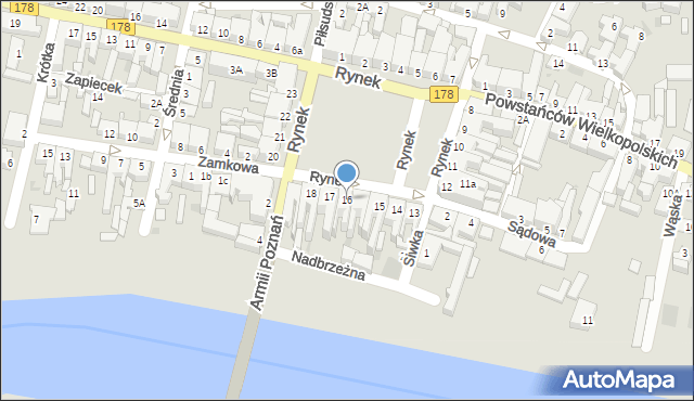 Oborniki, Rynek, 16, mapa Oborniki