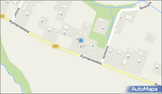 Odrzechowa, Rymanowska, 31, mapa Odrzechowa