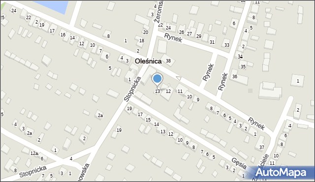 Oleśnica, Rynek, 13, mapa Oleśnica