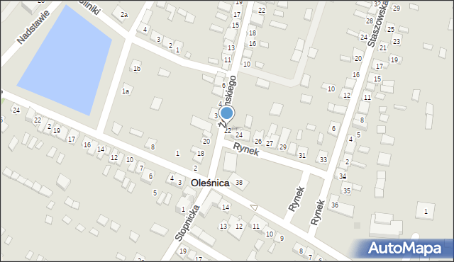 Oleśnica, Rynek, 22, mapa Oleśnica