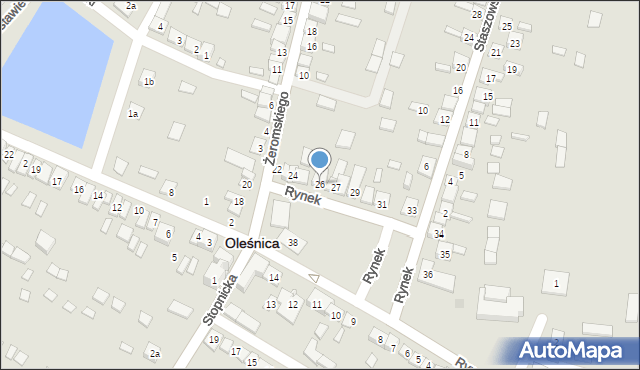 Oleśnica, Rynek, 26, mapa Oleśnica