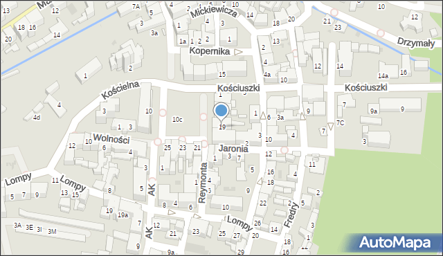 Olesno, Rynek, 19, mapa Olesno