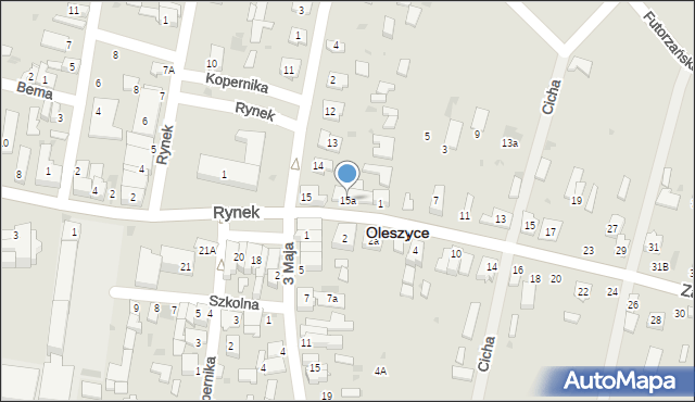 Oleszyce, Rynek, 15a, mapa Oleszyce