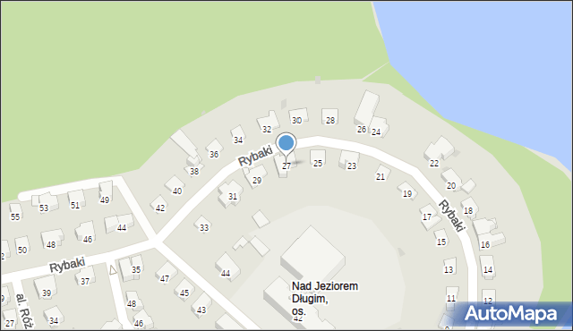 Olsztyn, Rybaki, 27, mapa Olsztyna