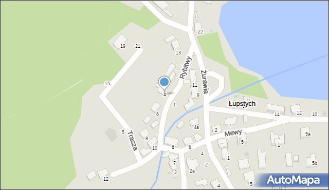 Olsztyn, Rybitwy, 4, mapa Olsztyna