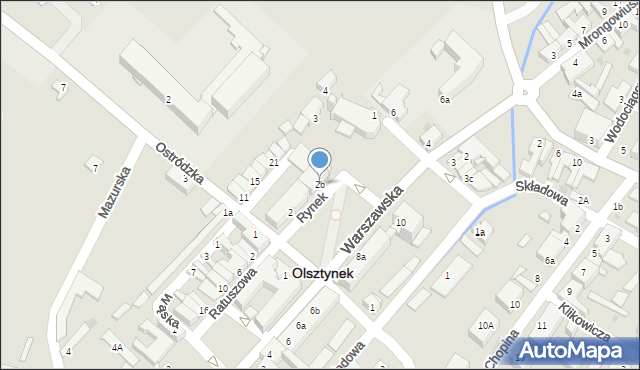 Olsztynek, Rynek, 2b, mapa Olsztynek