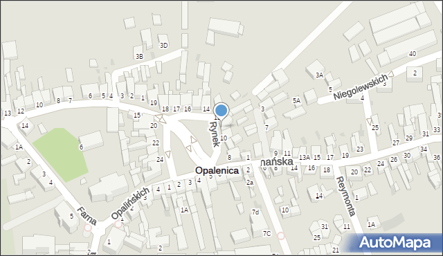 Opalenica, Rynek, 11, mapa Opalenica