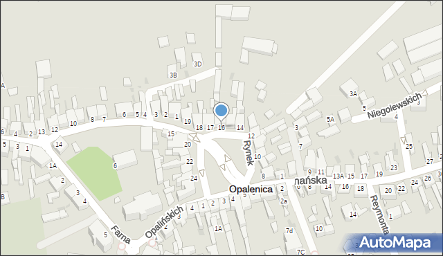 Opalenica, Rynek, 16, mapa Opalenica