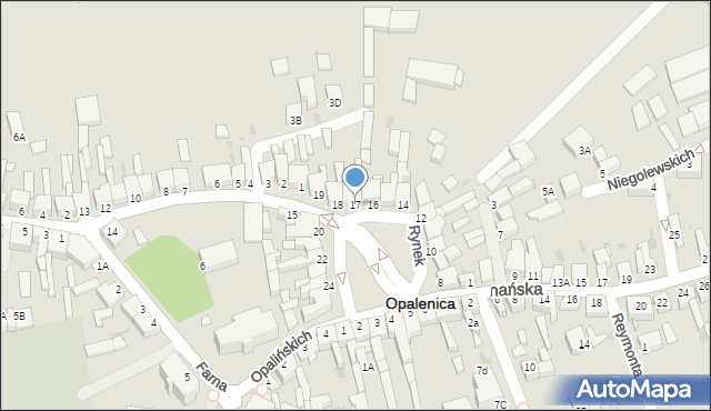 Opalenica, Rynek, 17, mapa Opalenica