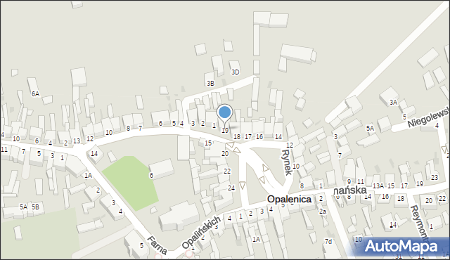 Opalenica, Rynek, 19, mapa Opalenica