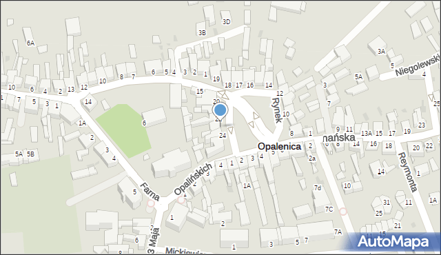Opalenica, Rynek, 23, mapa Opalenica