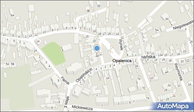 Opalenica, Rynek, 24, mapa Opalenica